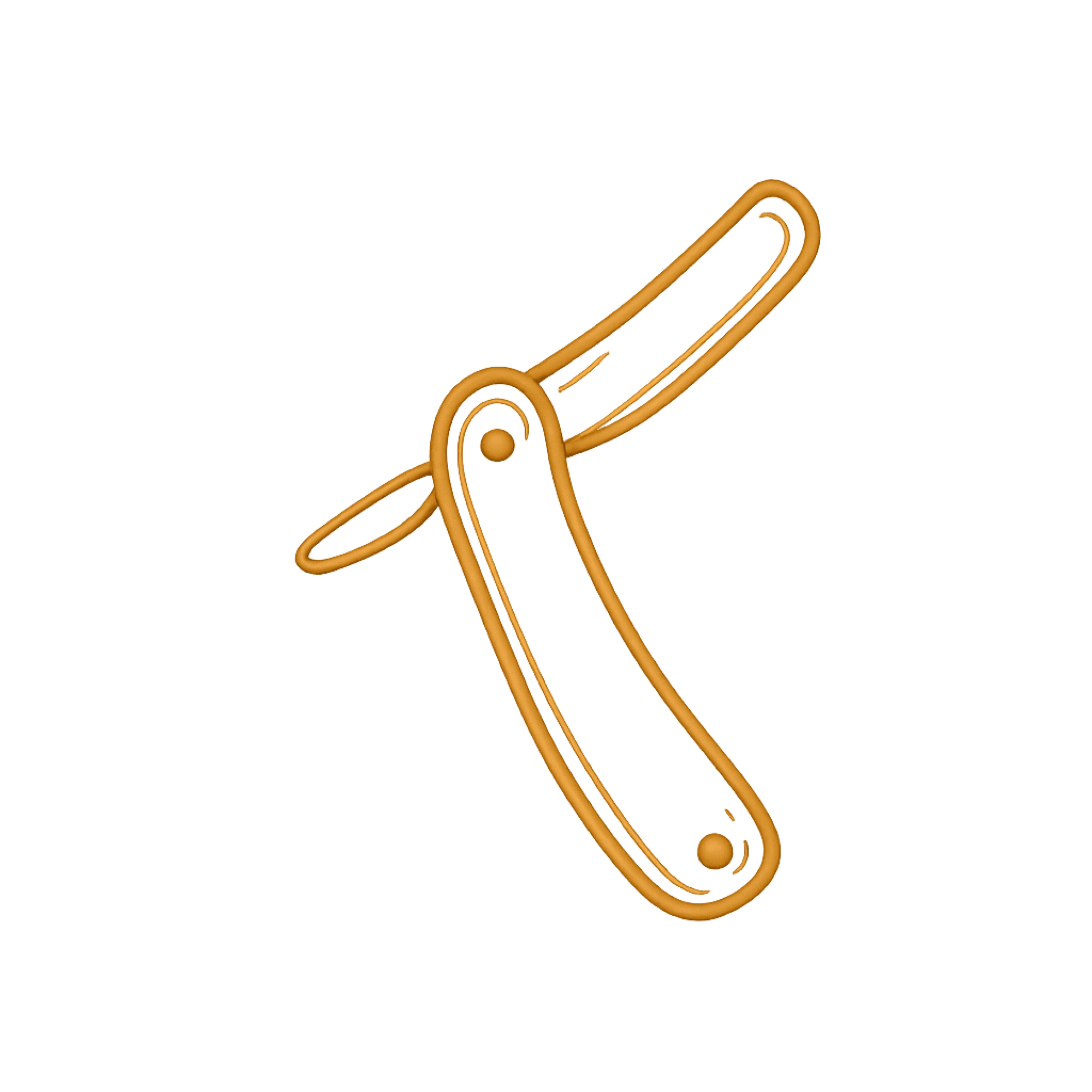 Perfilado de barba Icono de navaja para servicio de perfilado de barba en barbería