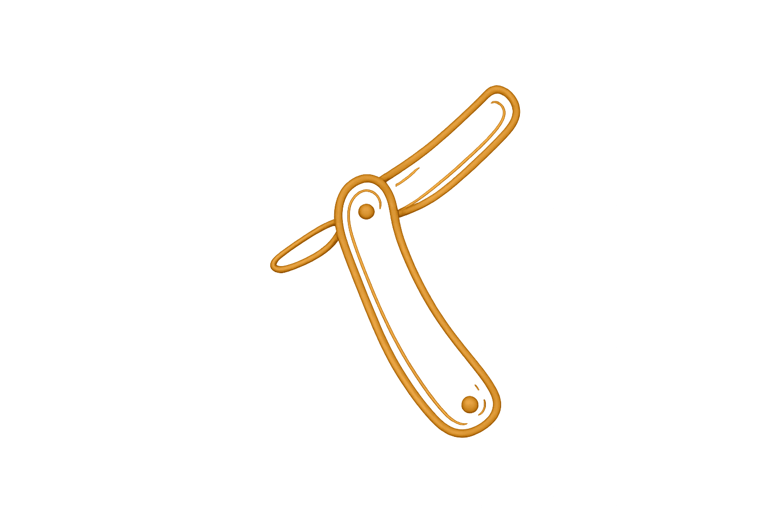 Perfilado de barba Icono de navaja para servicio de perfilado de barba en barbería